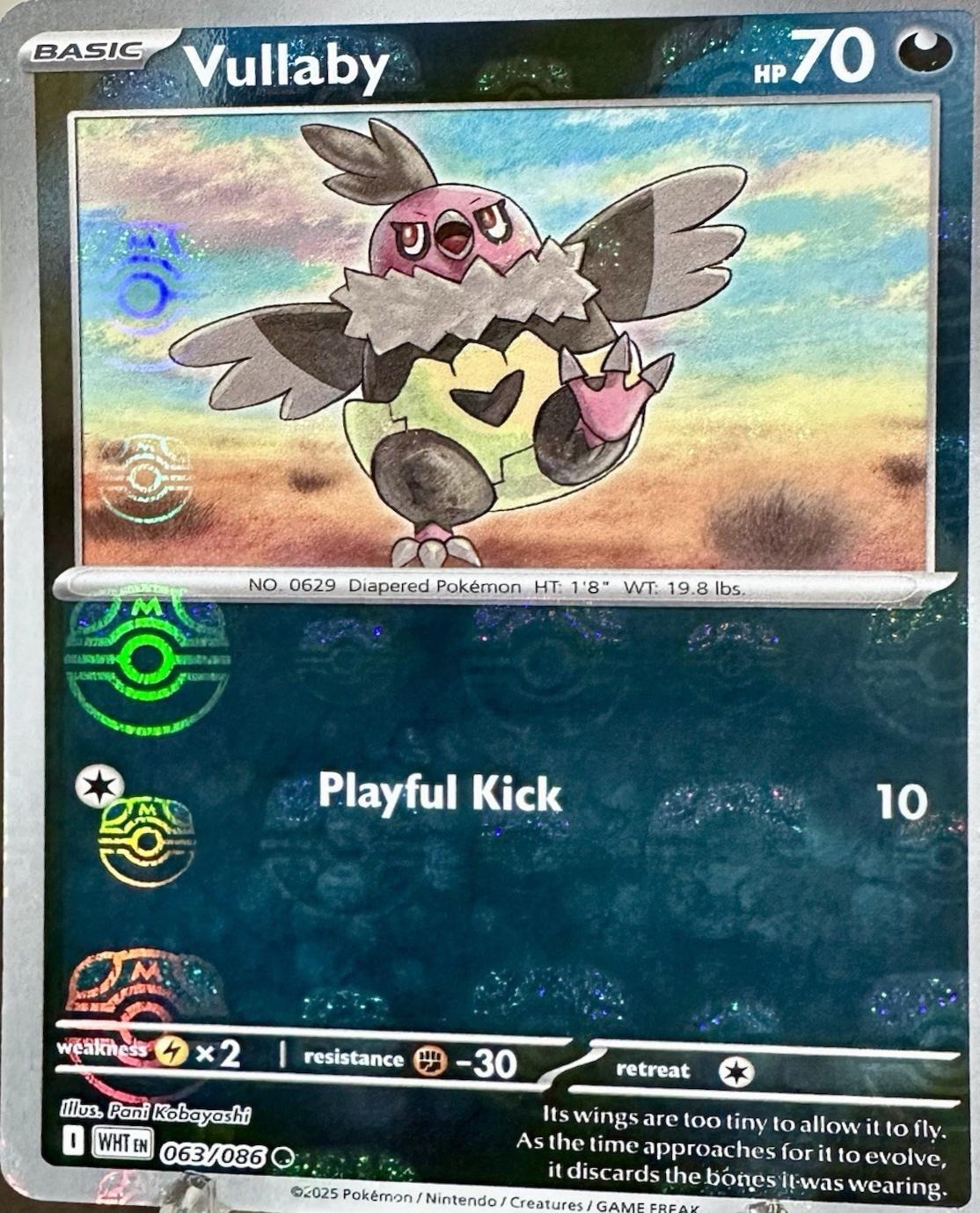 Japanese Black Bolt Vullaby [Master-Ball] Pokémon card